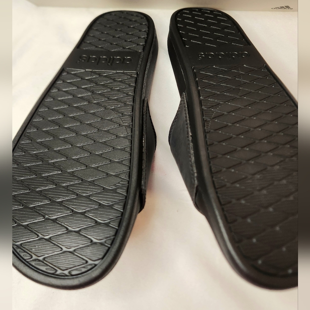 NWT Adidas Black and Gold Slides - Picture 4 of 4